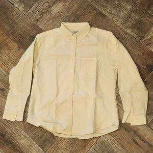 L.L. Bean Yellow Blouse Size M 100% Cotton
